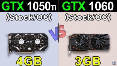 ​GTX1060 3G比1050Ti 4G强多少？谁是游戏玩家更好的选择